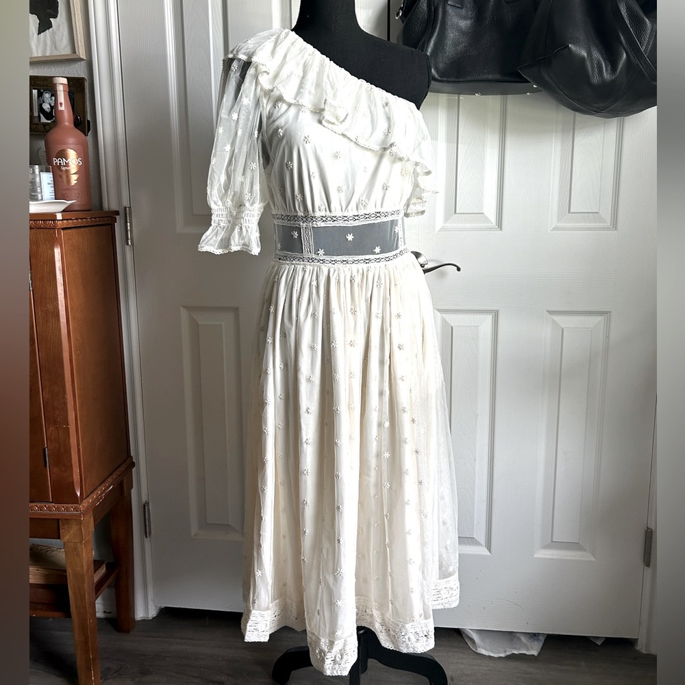 REVOLVE White One Shoulder Dress